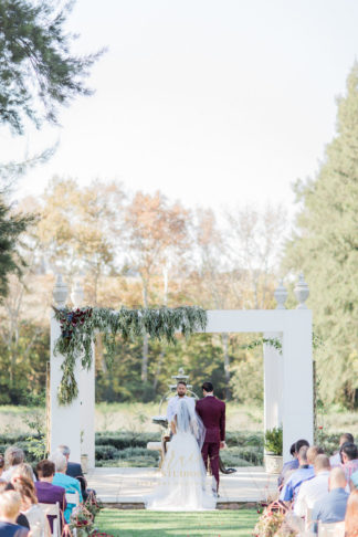 Burgundy, Gold + Black Geometric Wedding Inspiration