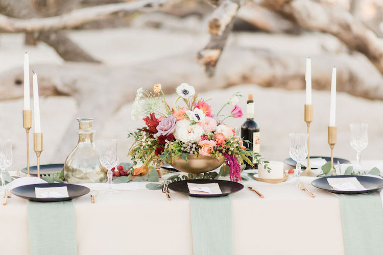 Romantic Bohemian Beach Wedding Ideas at Driftwood Beach