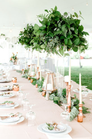 Coral Mint and Rose Gold wedding