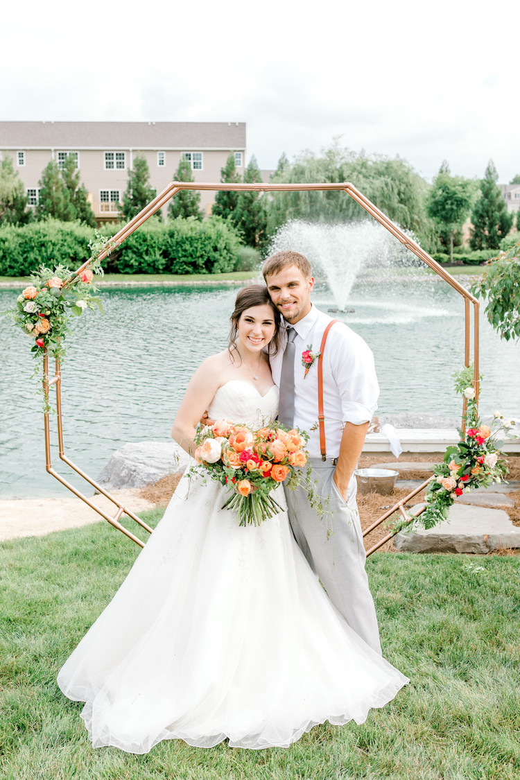 Coral Mint Rose Gold wedding theme