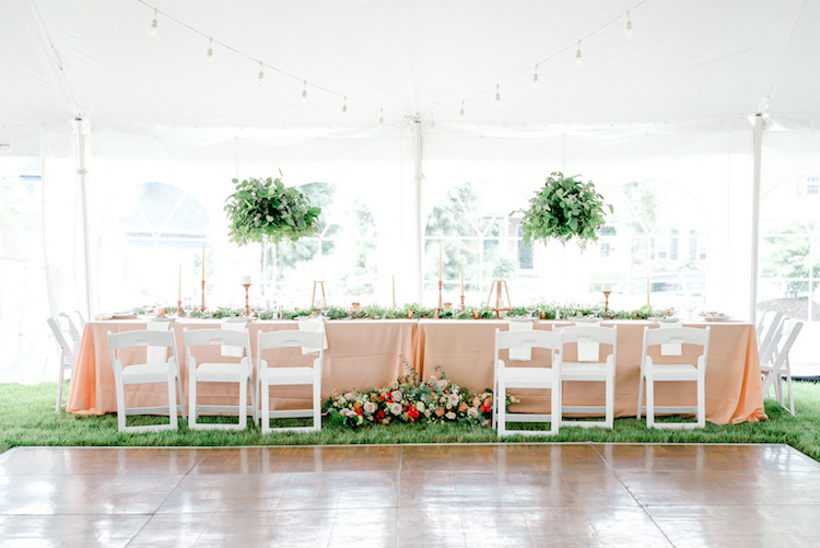 Coral Mint and Rose Gold wedding