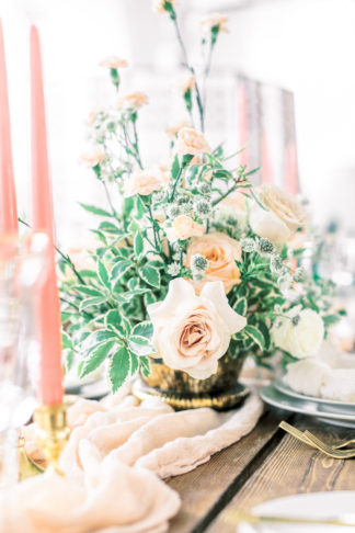 Living Coral, Blush and Gold Wedding Ideas 