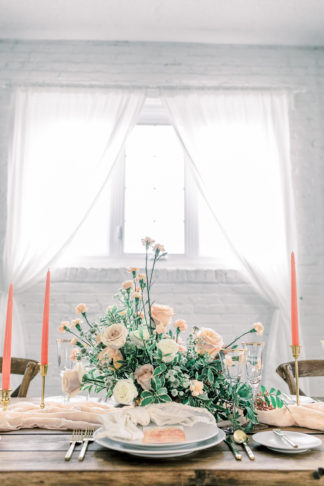 Living Coral, Blush and Gold Wedding Ideas 