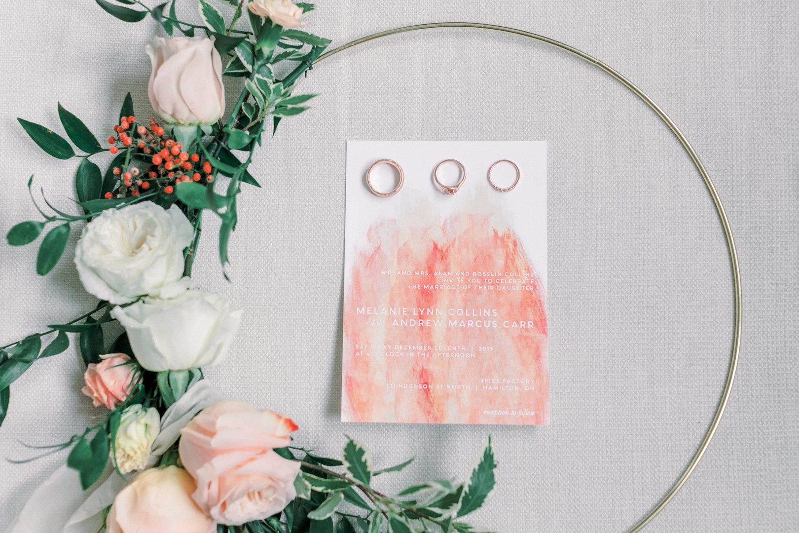 Living Coral, Blush and Gold Wedding Ideas 