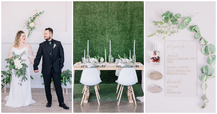 Minimalist Scandinavian greenery wedding inspiration