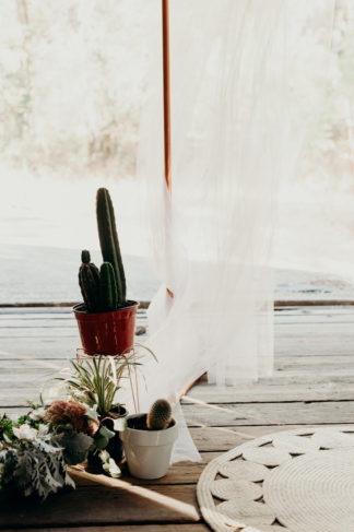 Copper Greenery and Succulent Wedding