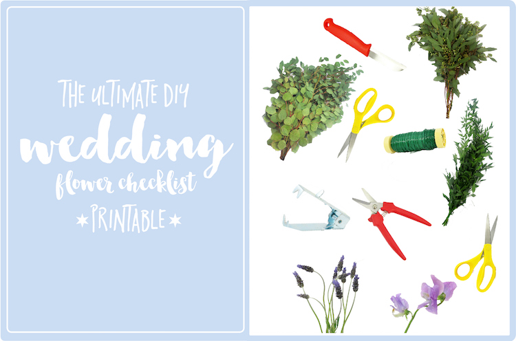 DIY WEDDING FLOWER Checklist Printable