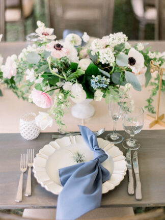 Slate Blue and Blush Pink Wedding