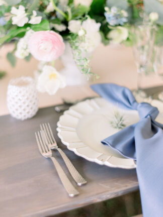 Slate Blue and Blush Pink Wedding