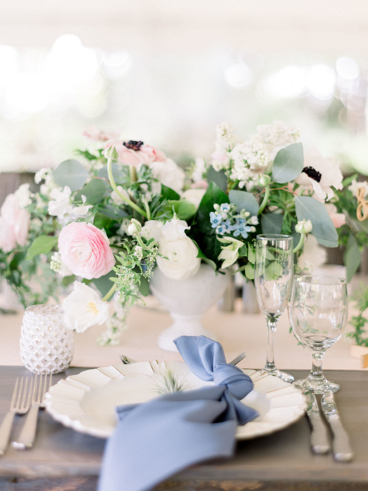 Slate Blue and Blush Pink Wedding