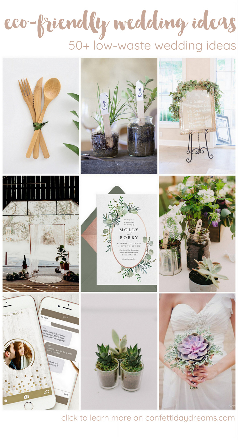 50+ Elegant Eco-Friendly, Zero Waste + Sustainable Wedding Idea Guide