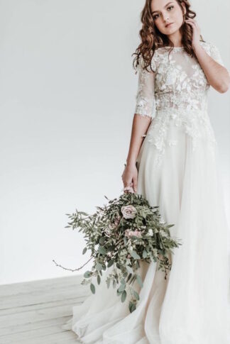 Beaded Lace Wedding Dress