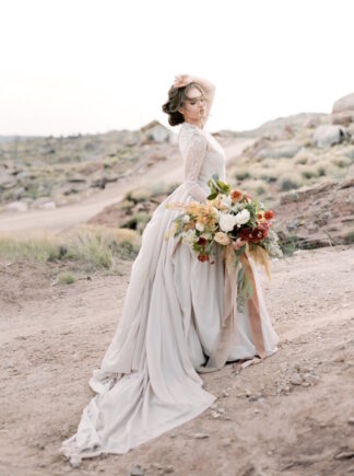 Beaded Lace Wedding Dress