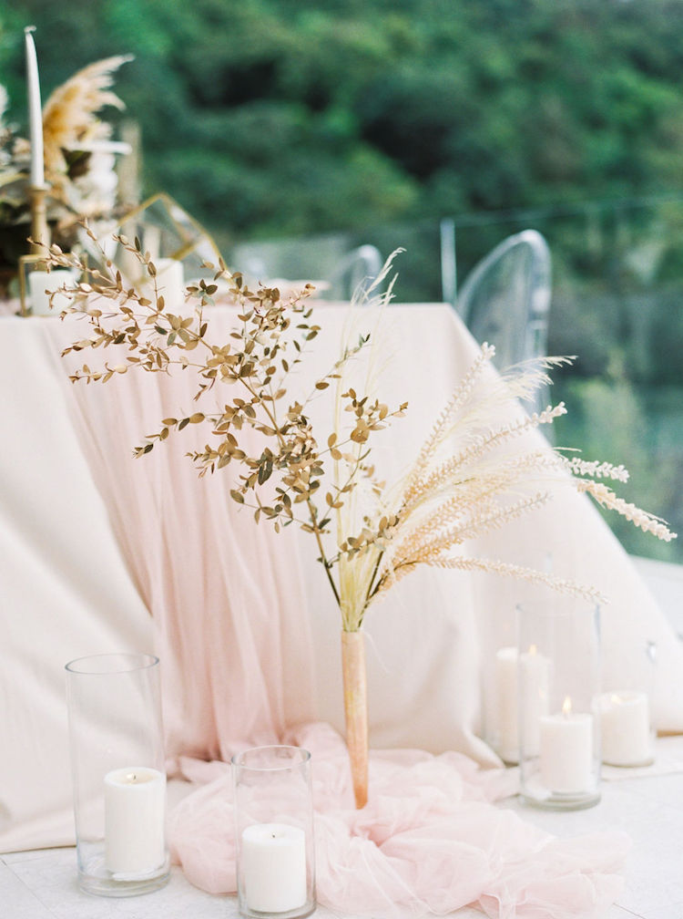 Tropical Elegance: Dried Flowers + Pampas Grass Wedding