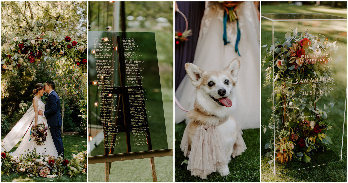 Black Gold Jewel Toned Enchanted Forest Garden Wedding