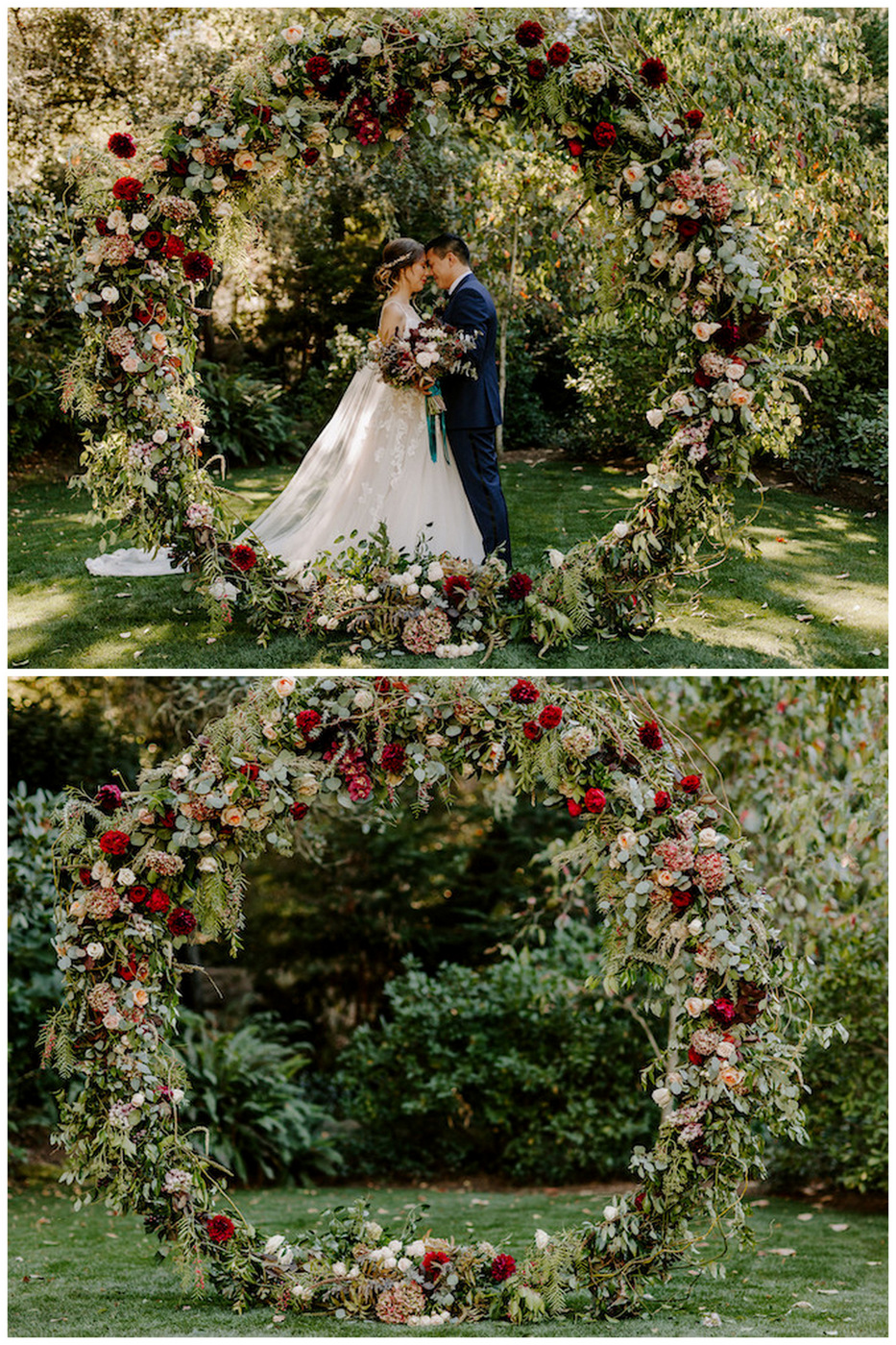 Enchanted Garden Wedding in Modern, Romantic Jewel Tones
