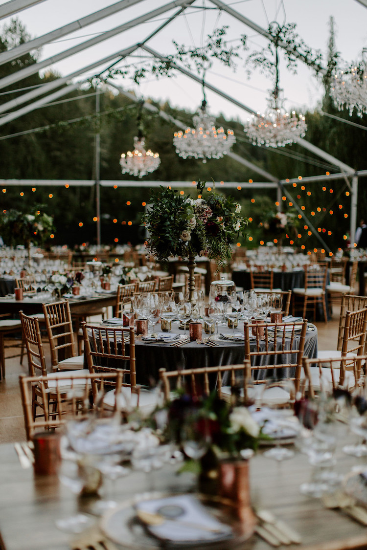 enchanted forest themed wedding reception