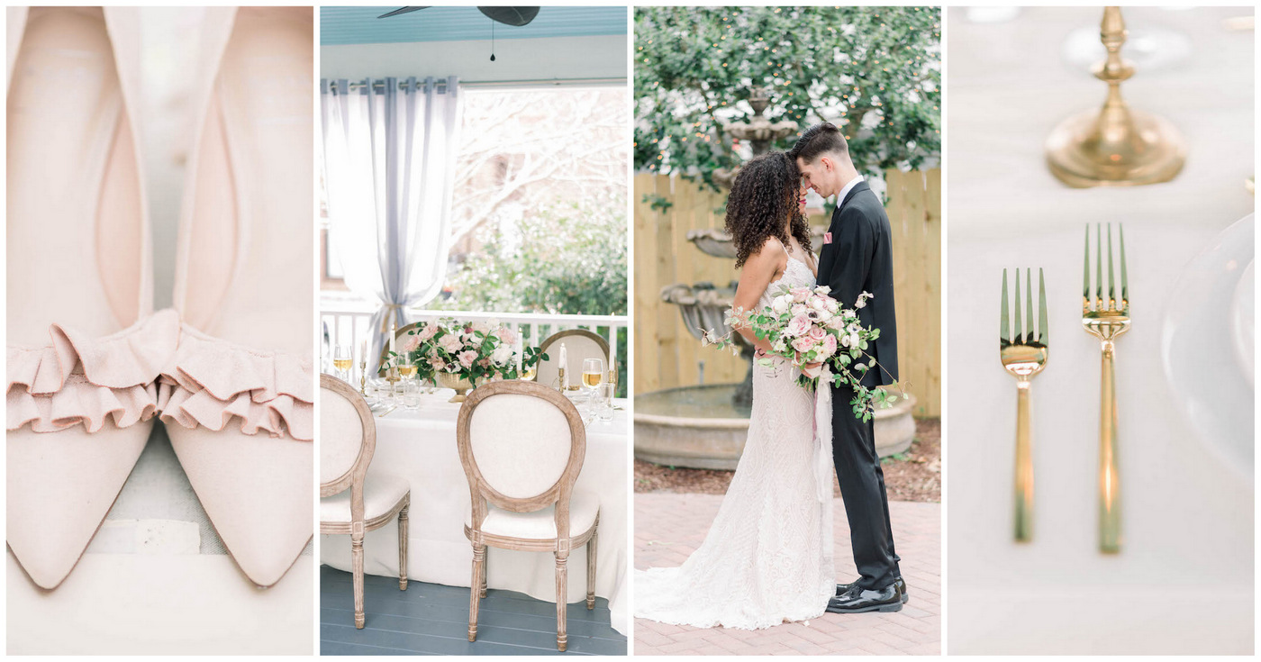 Whimsically Romantic Light Pink Gold Spring Wedding Details