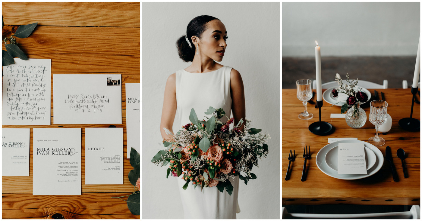 Minimalist Modern Bride Inspiration in Black + White