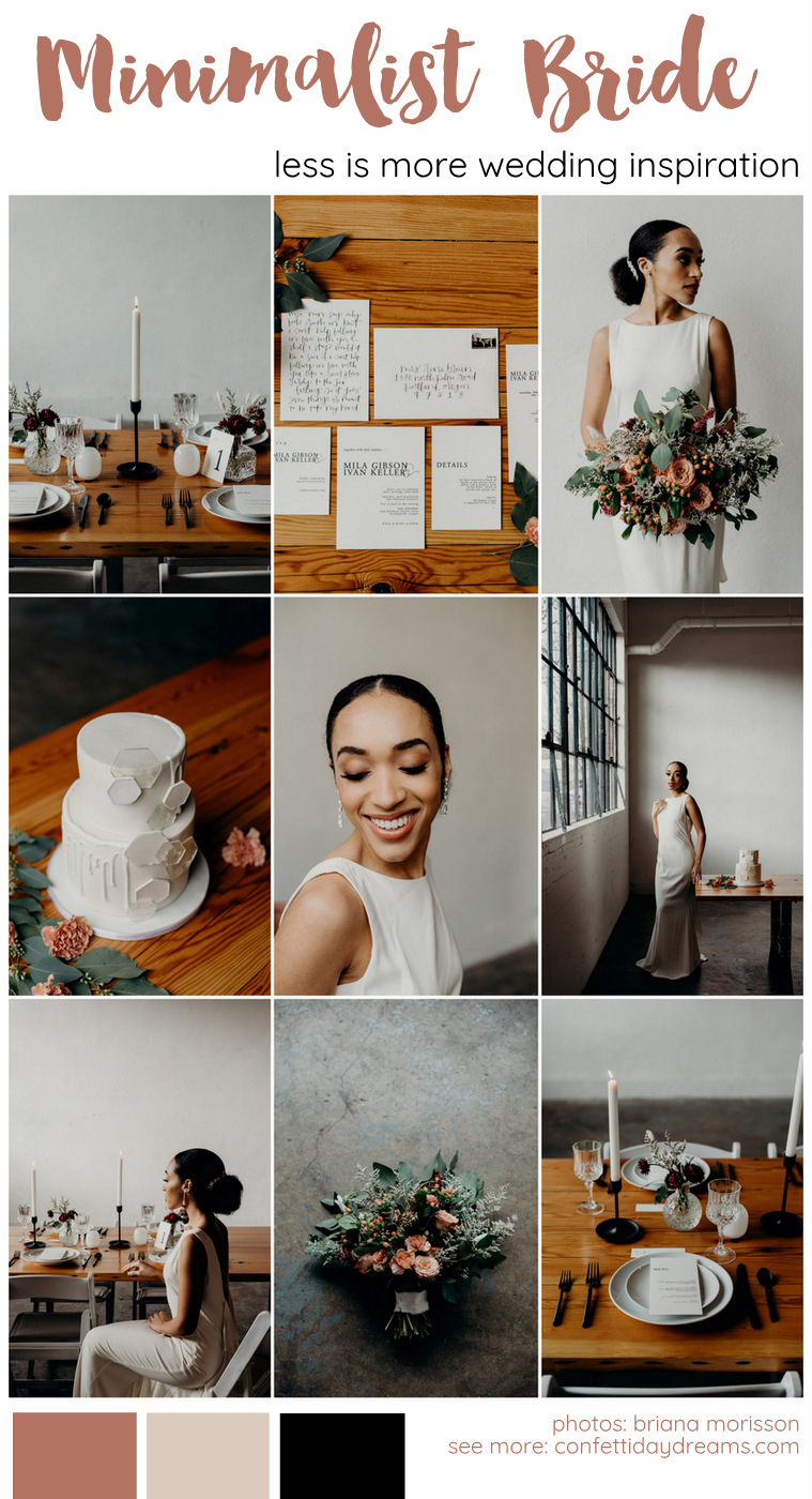 Minimalist Modern Bride Inspiration in Black + White