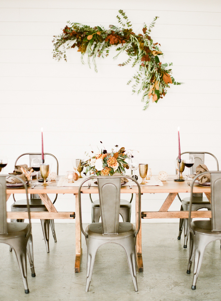 Intimate Winter Dinner Party Wedding