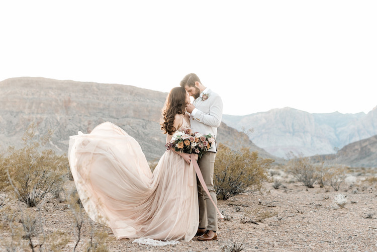 Romantic, Intimate Desert Wedding Inspiration in Las Vegas