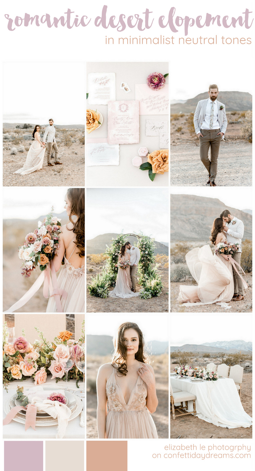 Romantic desert wedding Las Vegas