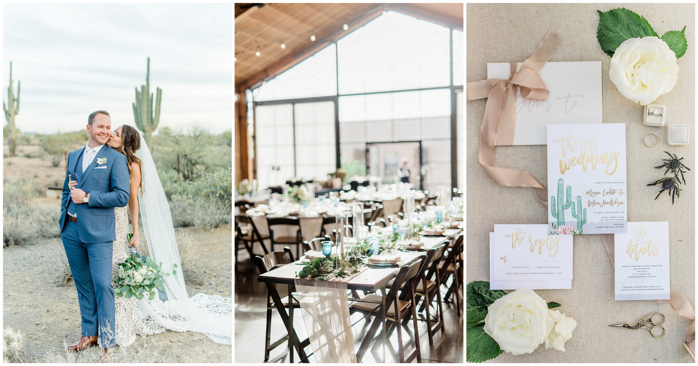 Blue Gold and Mint Desert Wedding