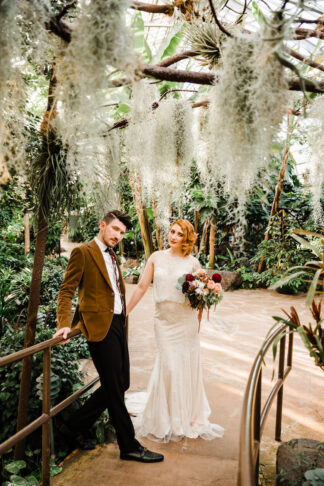 Moody 1920s Conservatory Wedding 