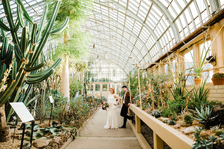 Moody 1920s Conservatory Wedding 