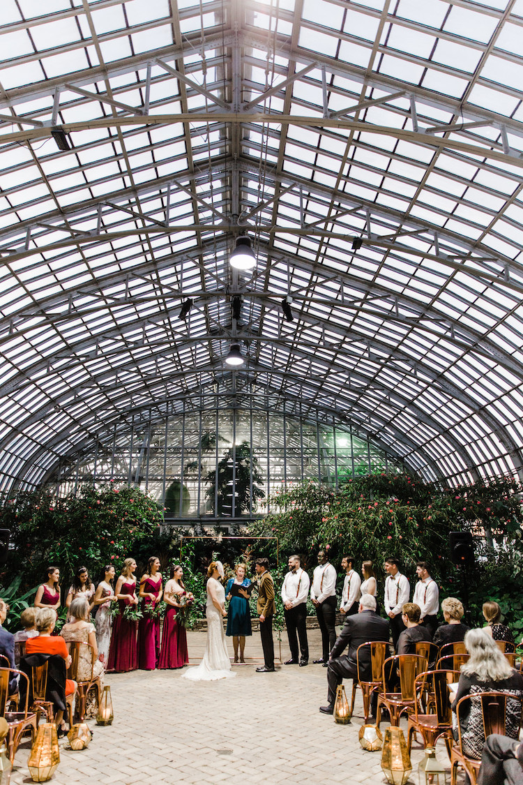 Moody 1920s Conservatory Wedding 