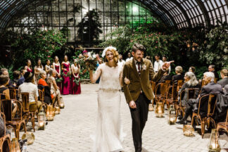 Moody 1920s Conservatory Wedding 