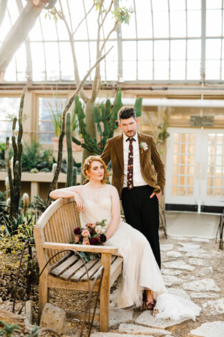 Moody 1920s Conservatory Wedding 