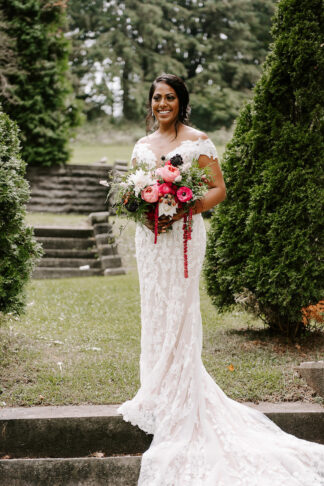 Red and Gold Indian Western Wedding