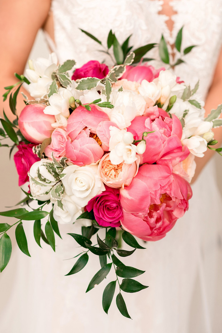 Roses and Tulips Artificial Bridal Bouquet, Peonies Hand tied Soft romantic Bridal Bouquet  in pinks and white