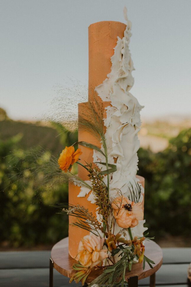 Rust Terracotta + Burnt Orange Sunset Wedding at Callaway Winery