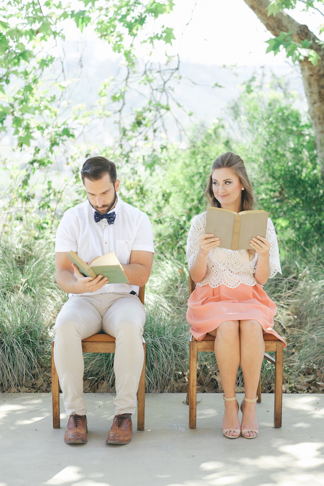 Adorable 1960s Inspired Pastel Engagement Photo Shoot