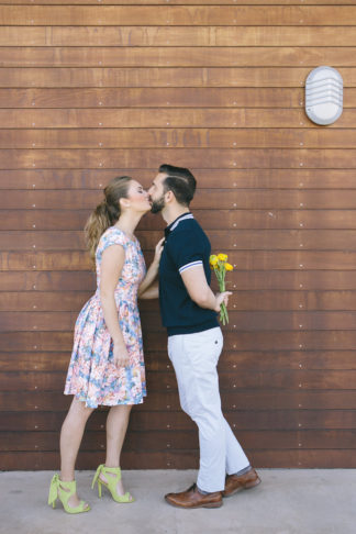 60s Inspired Pastel Engagement Photo Shoot - Pic: Taylor Abeel Photography