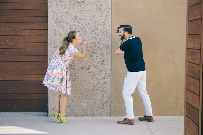 60s Inspired Pastel Engagement Photo Shoot - Pic: Taylor Abeel Photography