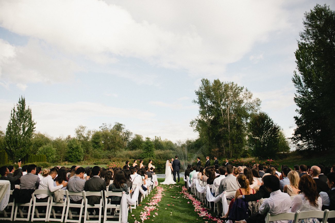 Blush Gold White Outdoor Seattle Wedding 2