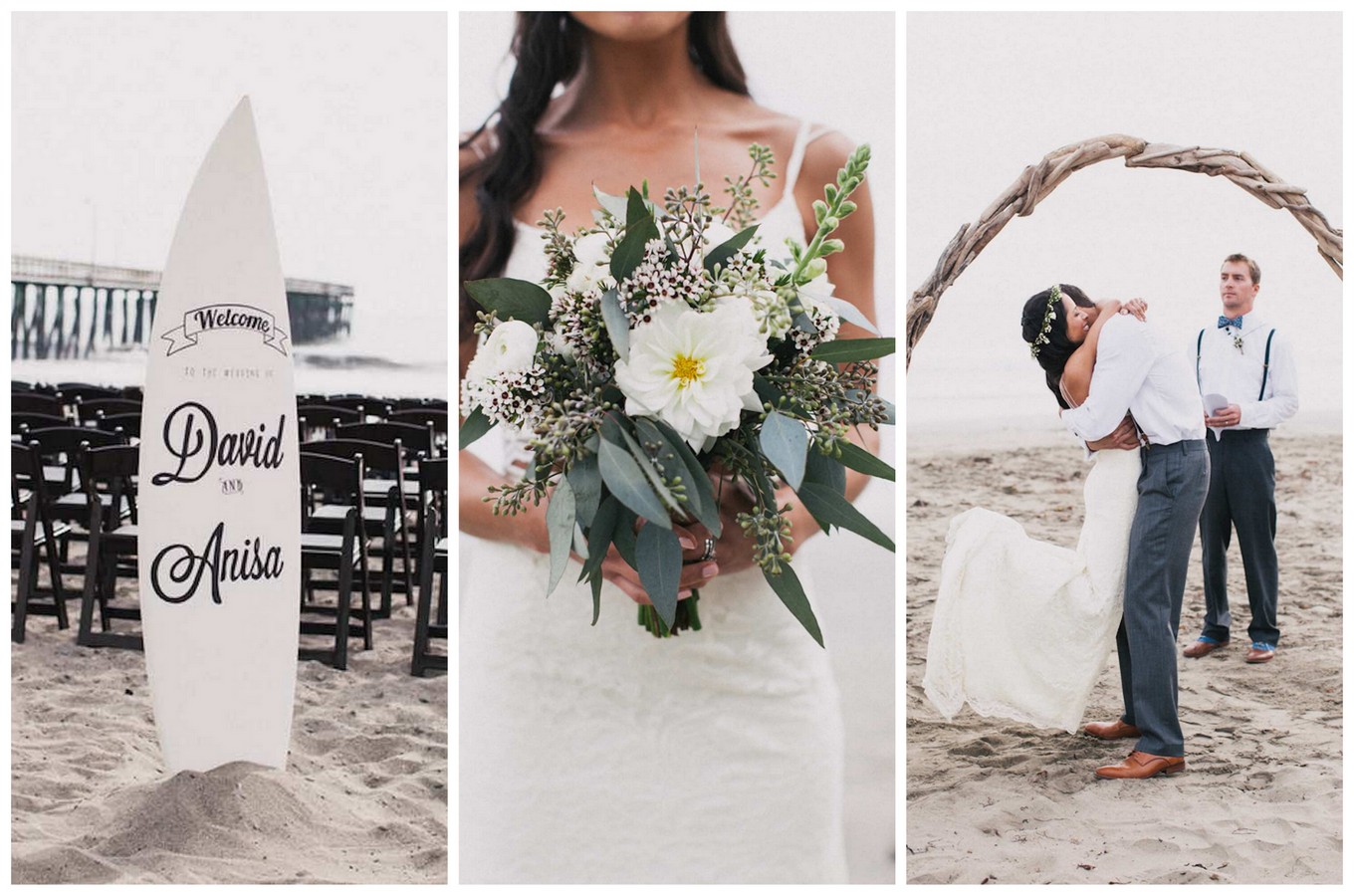 Bohemian Surf Fiesta Beach Wedding 