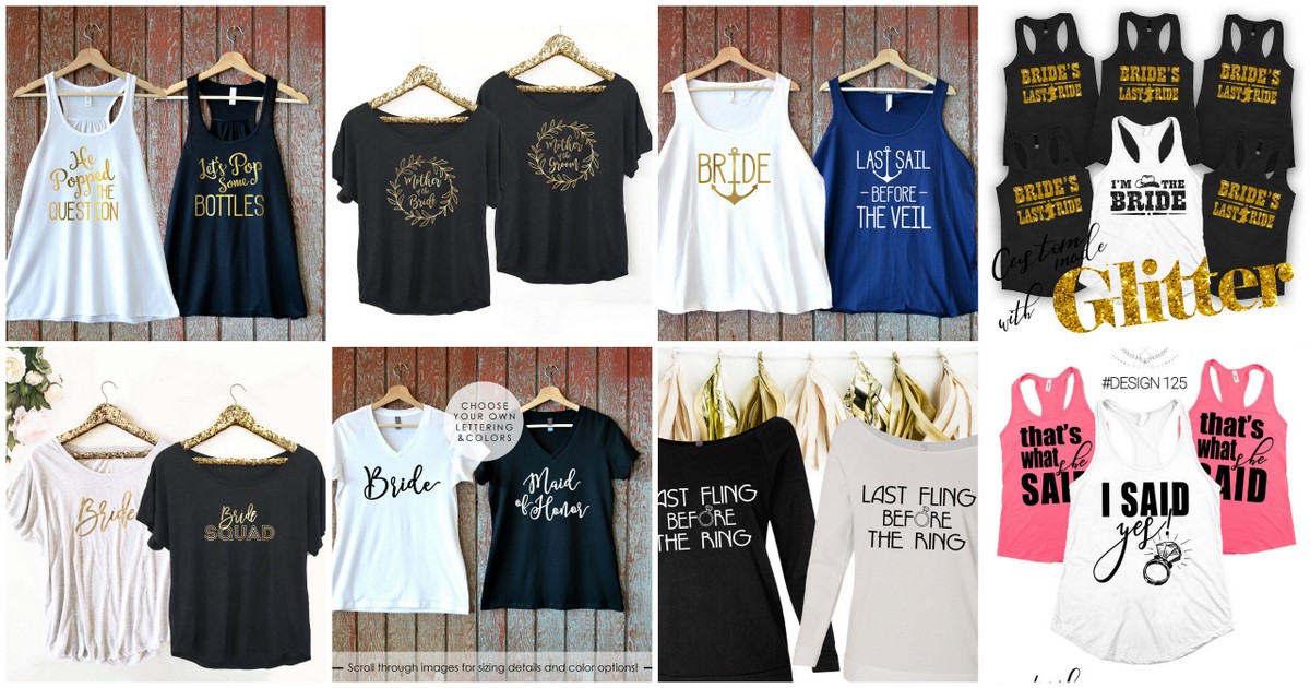 bride bridesmaid shirts