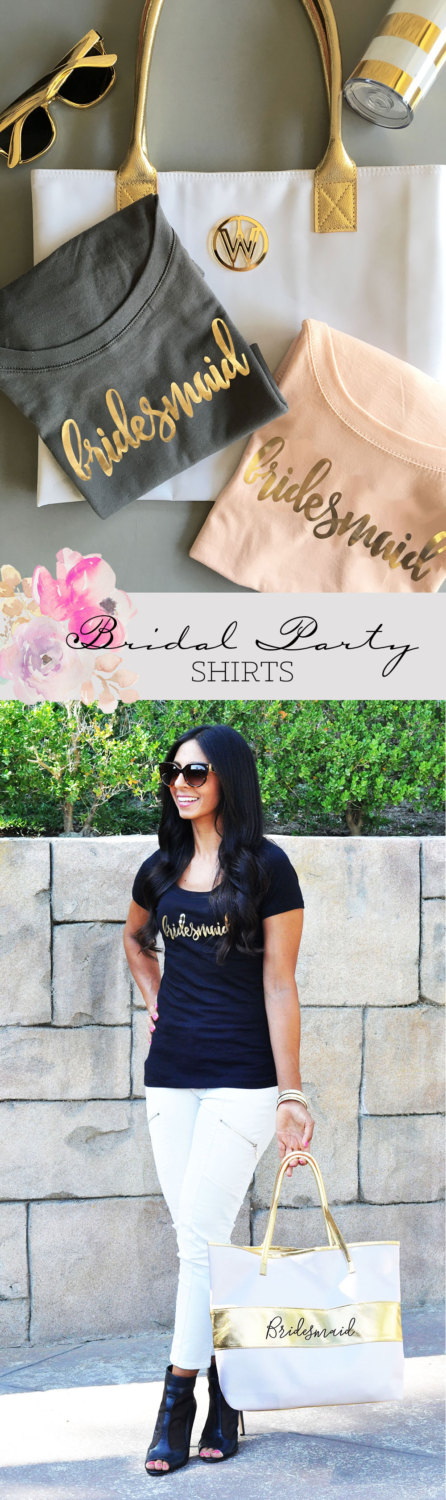 Wedding shirts hot sale for bridesmaids