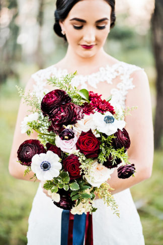 Burgundy Red Navy Blue Wedding