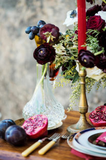 Burgundy red Navy Blue Wedding