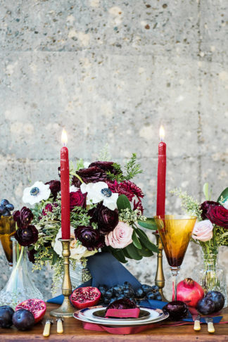 Burgundy red Navy Blue Wedding