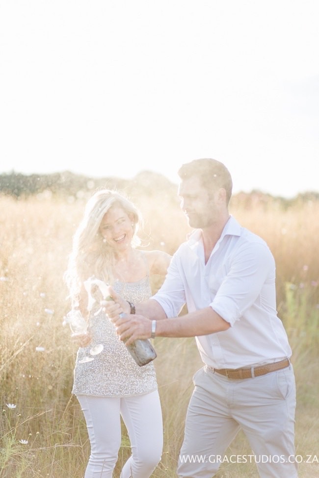 Champagne Engagement Photo Ideas - Grace Studios Photography