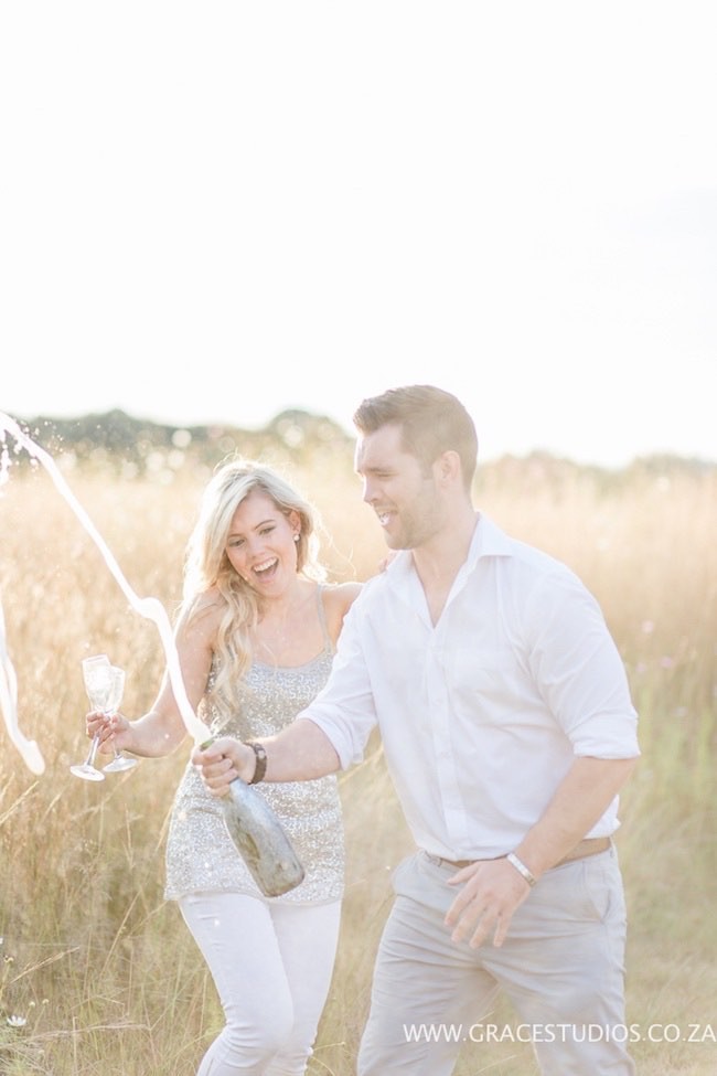 Champagne Engagement Photo Ideas - Grace Studios Photography