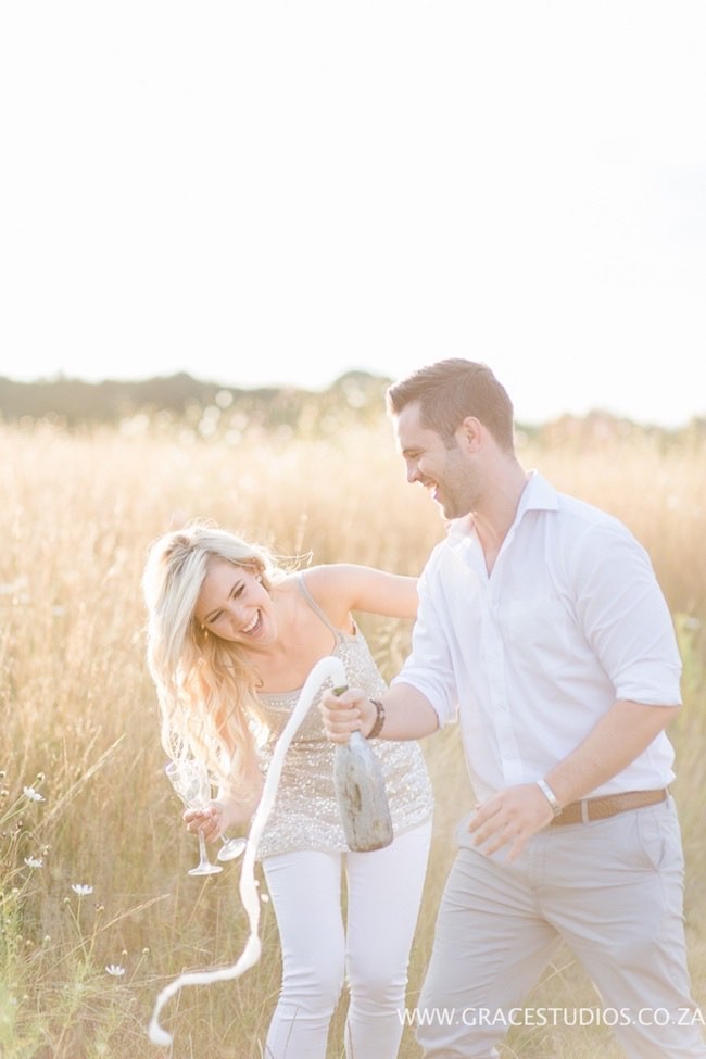 Champagne Engagement Photo Ideas - Grace Studios Photography