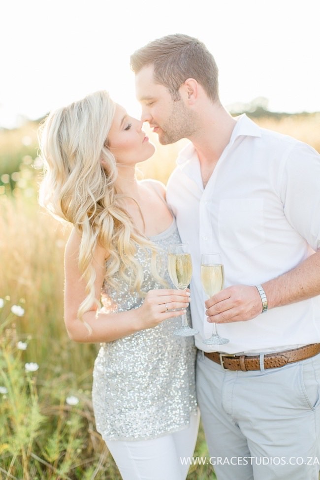 Champagne Engagement Photo Ideas - Grace Studios Photography